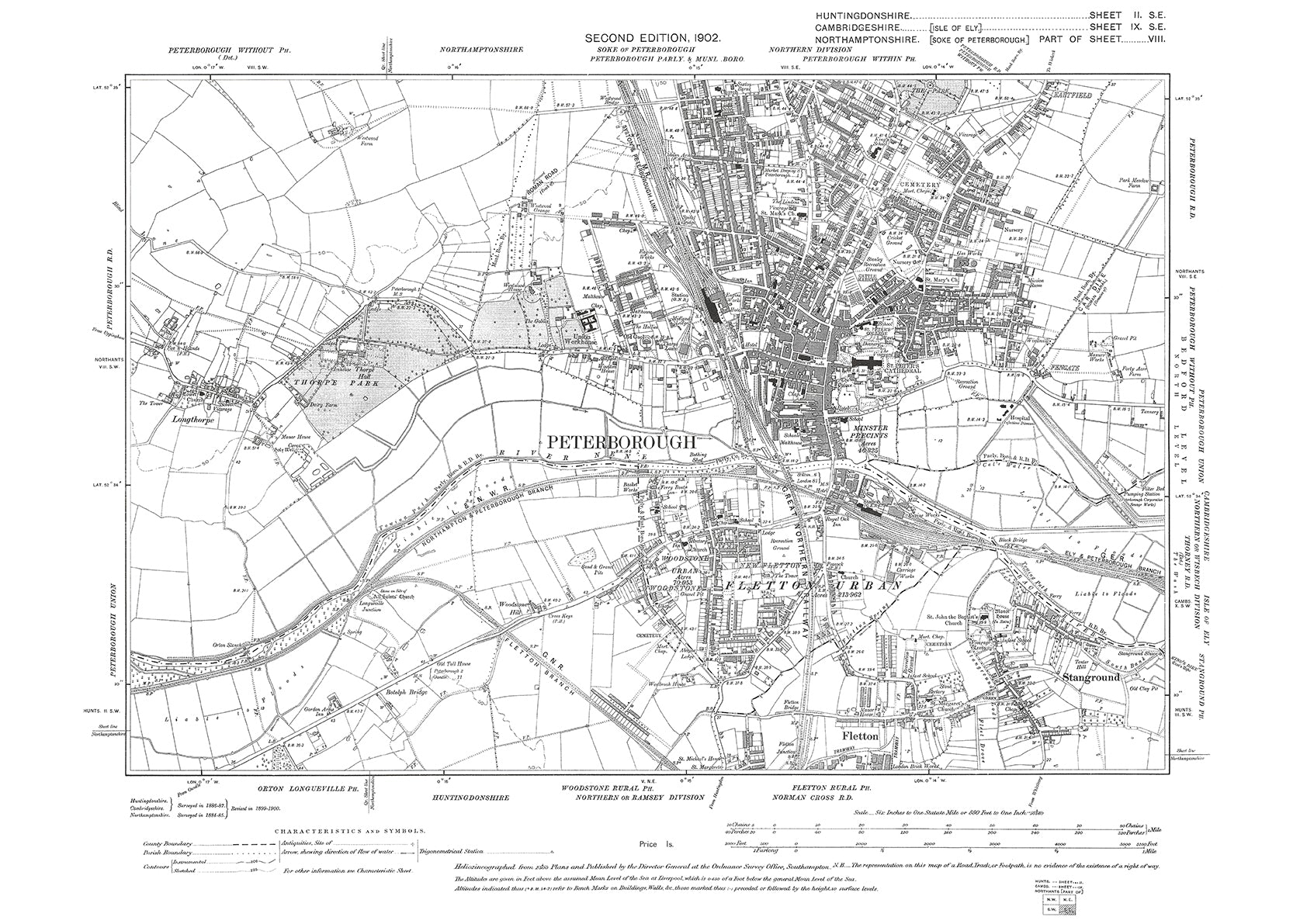 Huntingdonshire Old Ordnance Survey Maps 110560 Scale 6inch To Th Old Map Downloads 9224