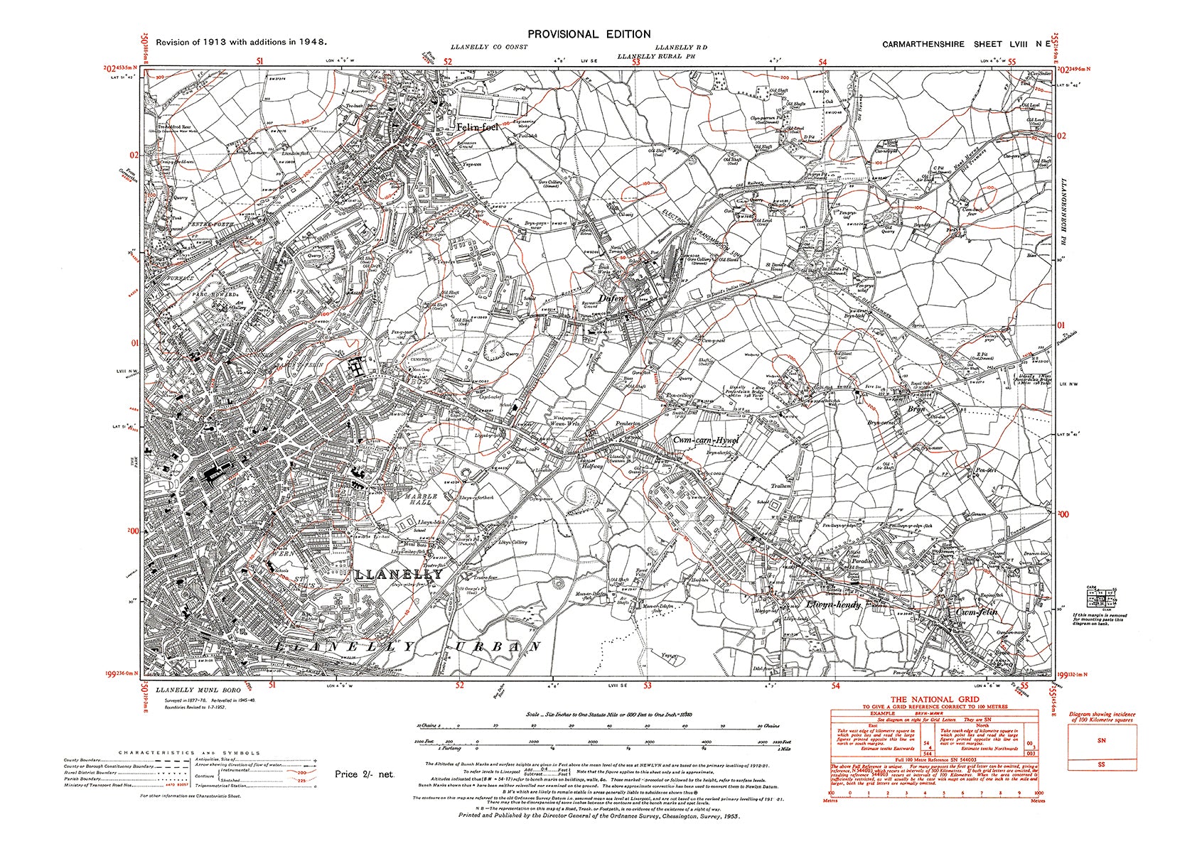 Carmarthenshire Old Ordnance Survey Maps 110560 Scale 6inch To Th Old Map Downloads 8733