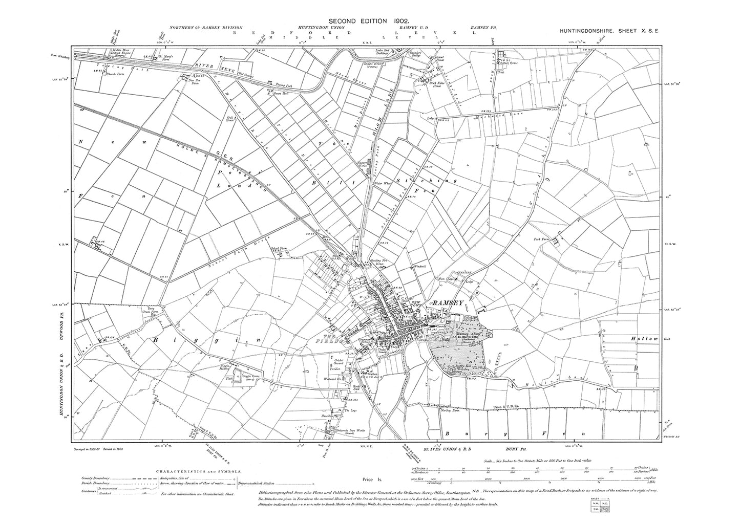 Ramsey - Huntingdonshire in 1902 : 10SE