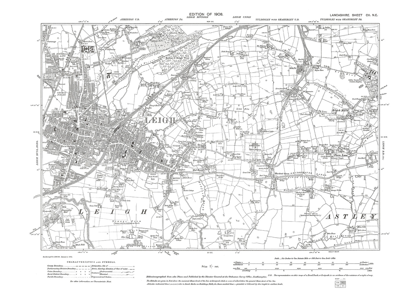 Leigh - Lancashire in 1908 : 102NE