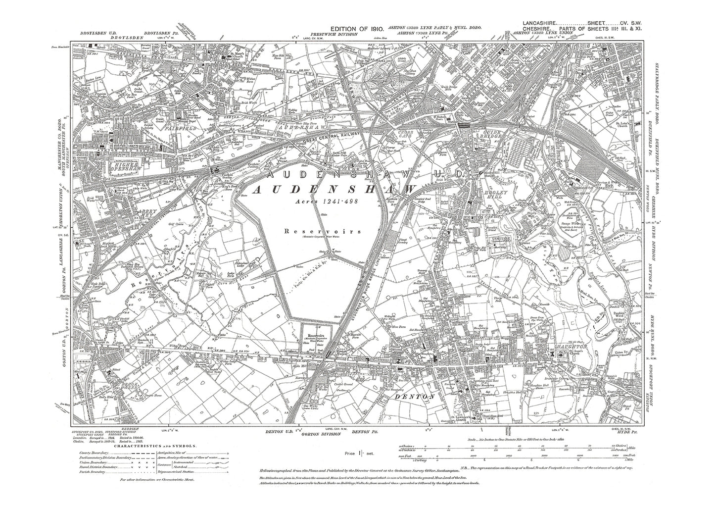 Audenshaw, Denton - Lancashire in 1910 : 105SW