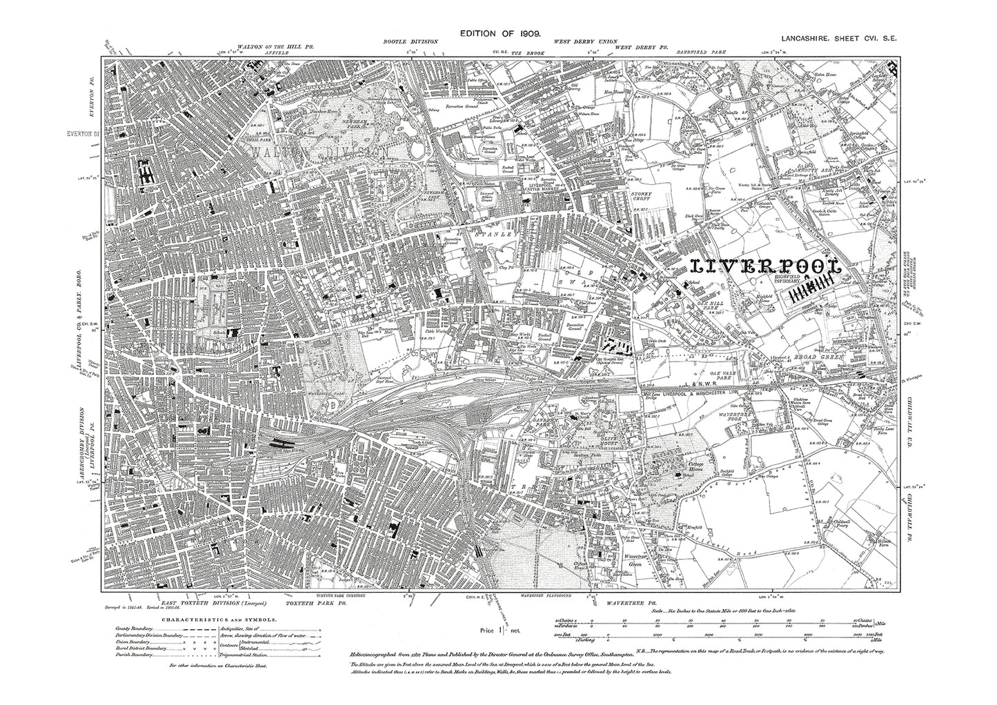 Liverpool east - Lancashire in 1909 : 106SE