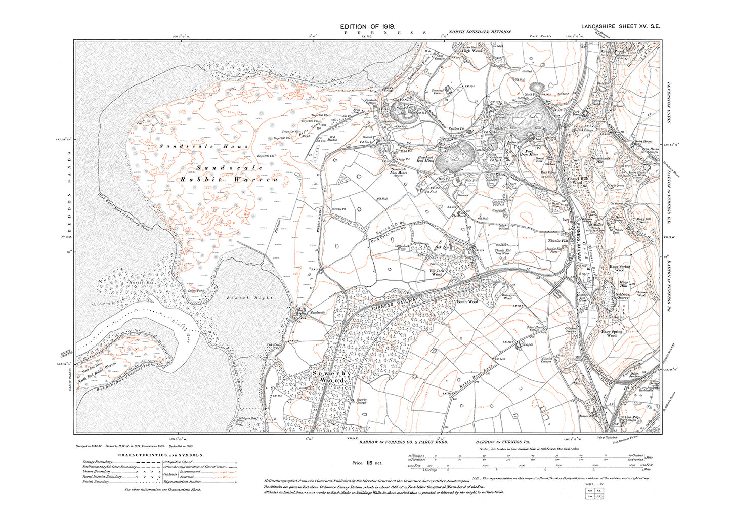 Park Iron Mines - Lancashire in 1919 : 15SE