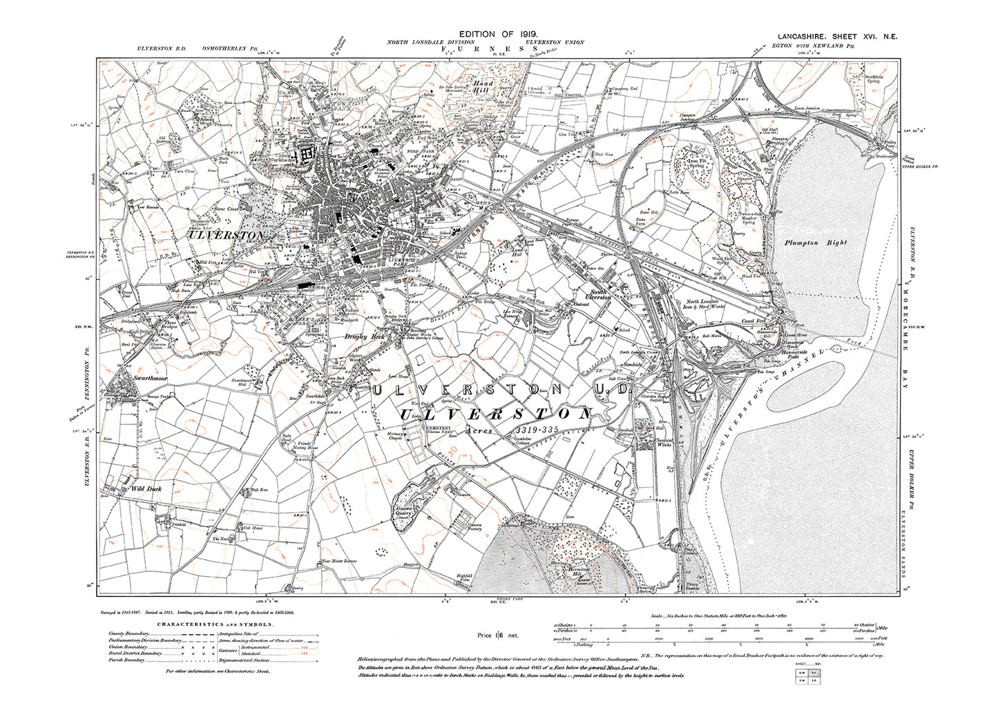Ulverston - Lancashire in 1919 : 16NE