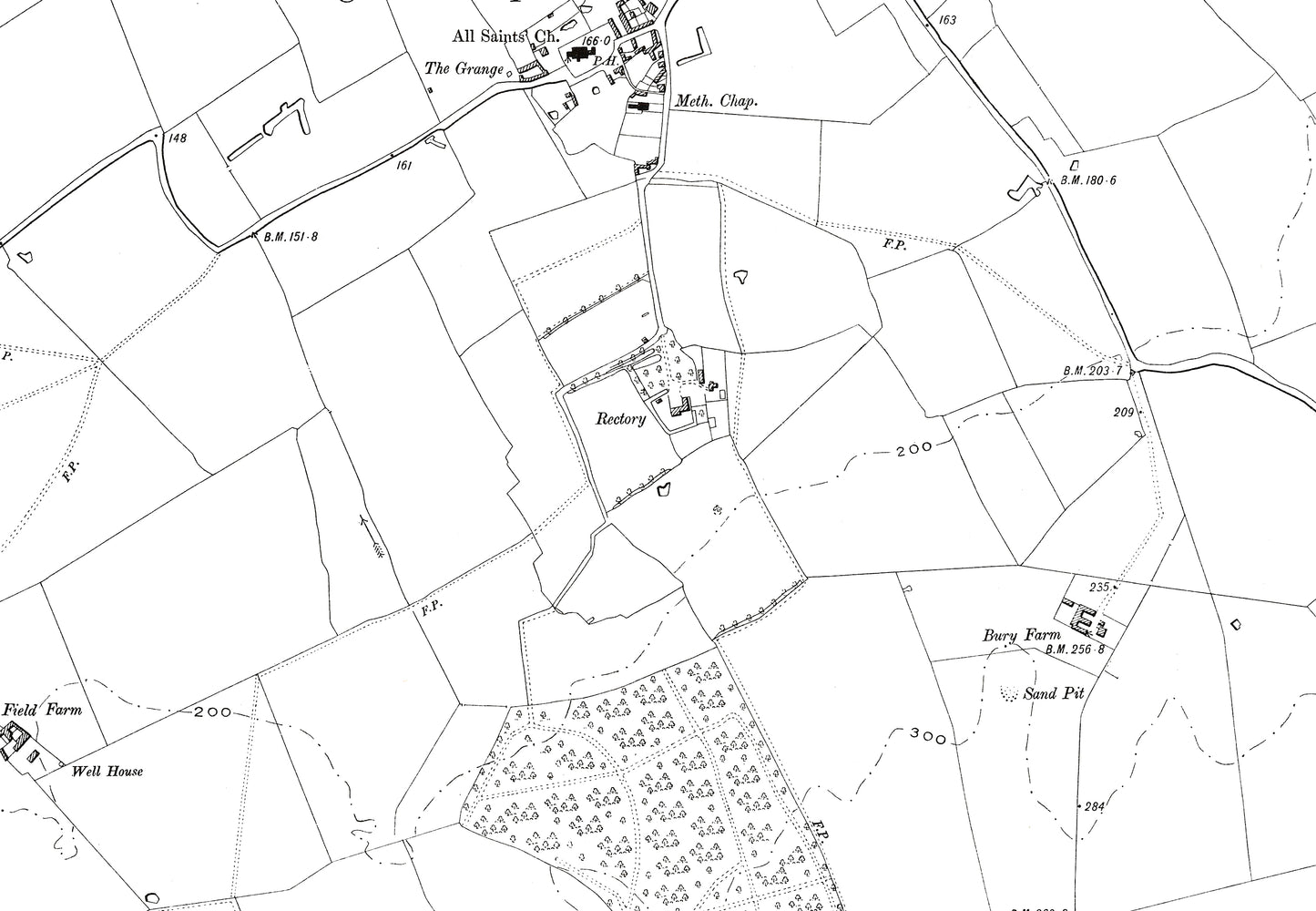 A 1901 map showing Houghton Conquest in Bedfordshire - A Digital Download 0f OS 1:10560 scale map, Beds 21NE