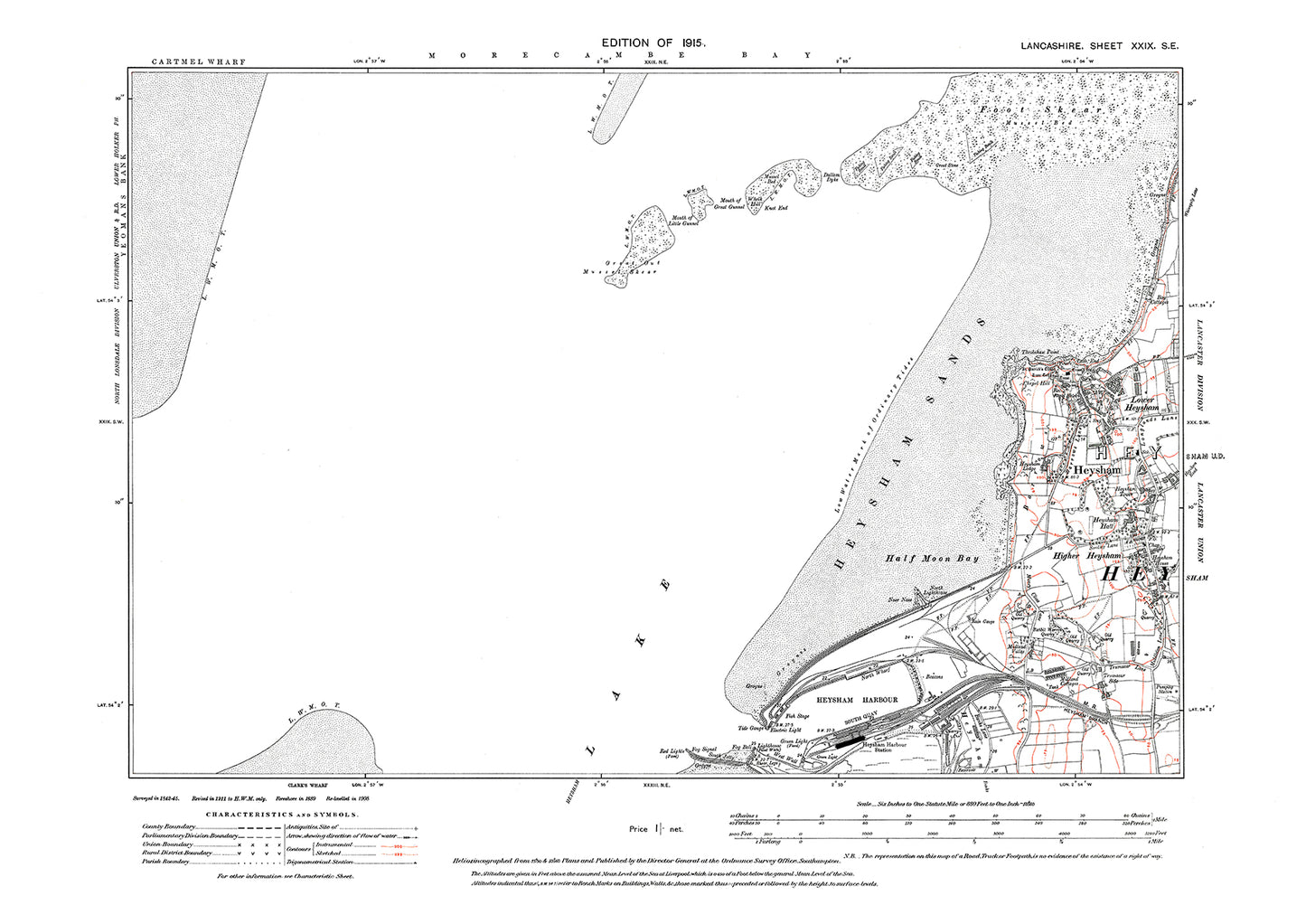 Heysham - Lancashire in 1919 : 29SE