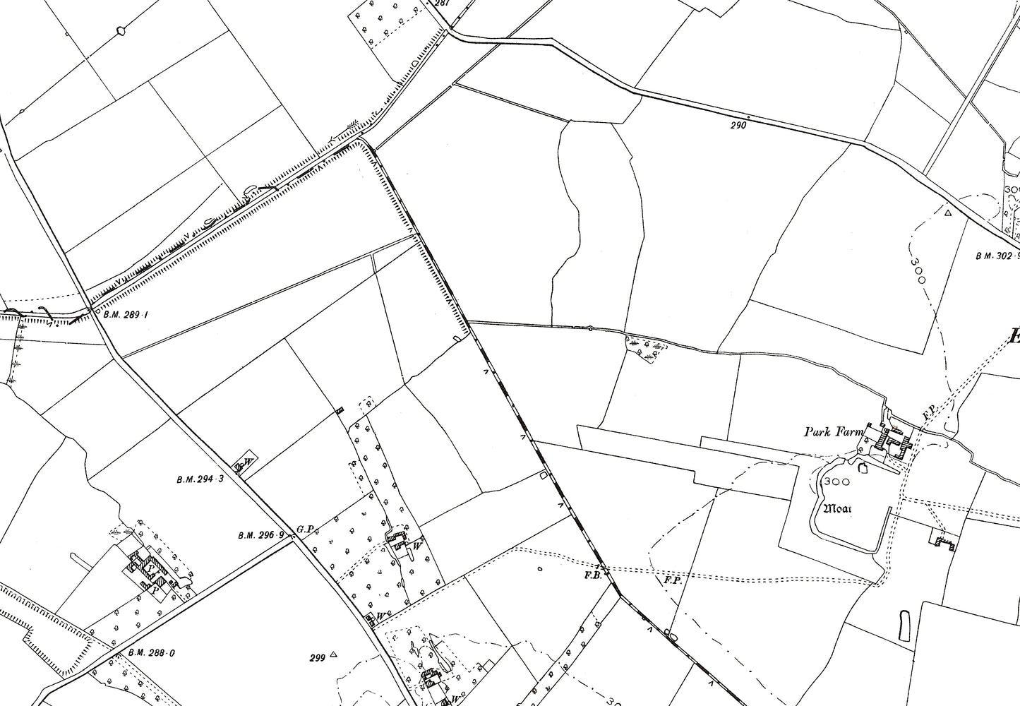 A 1902 map showing Billington and Eaton Bray (west) in Bedfordshire - A Digital Download 0f OS 1:10560 scale map, Beds 31NE-SE