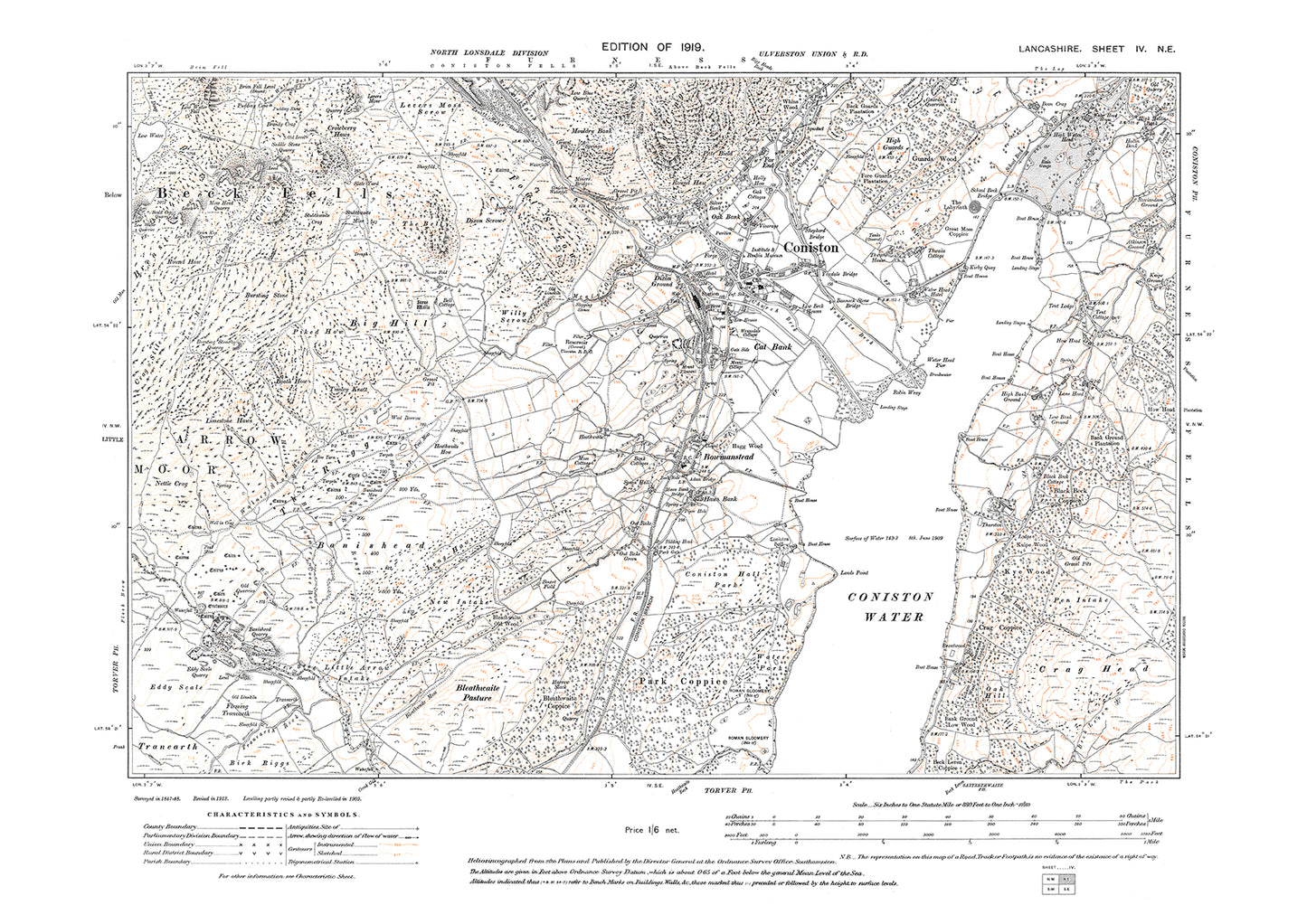 Coniston, Bowmanstead, Banishead Quarry - Lancashire in 1919 : 4NE