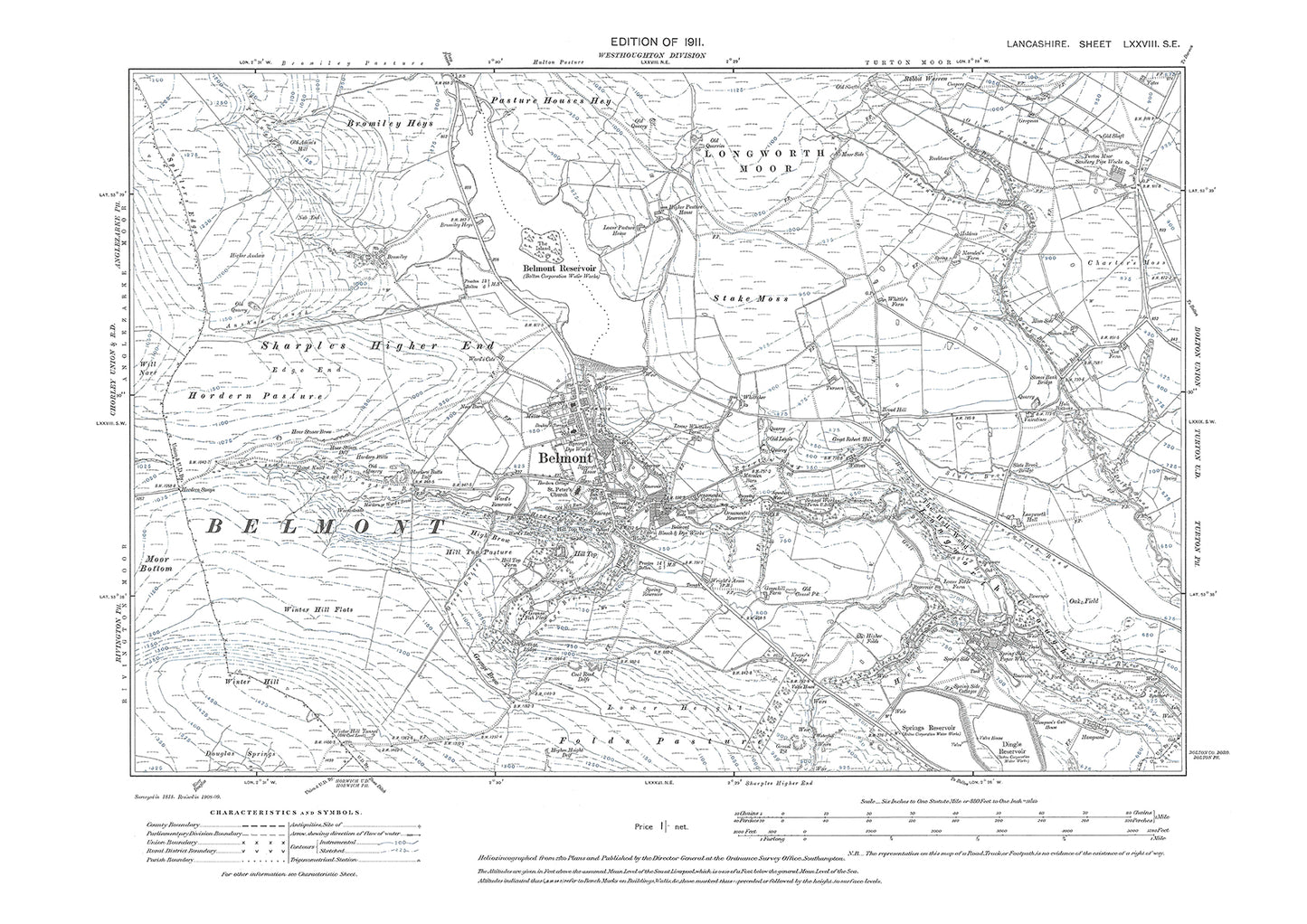 Belmont - Lancashire in 1911 : 78SE