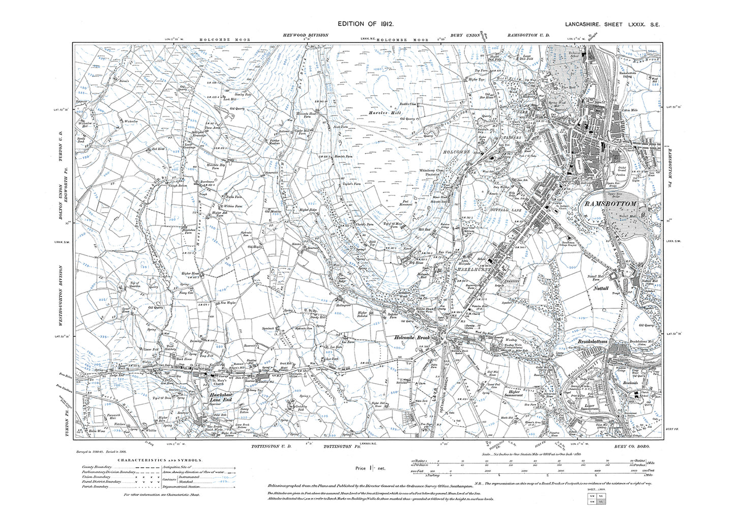Ramsbottom, Hazlehurst - Lancashire in 1912 : 79SE