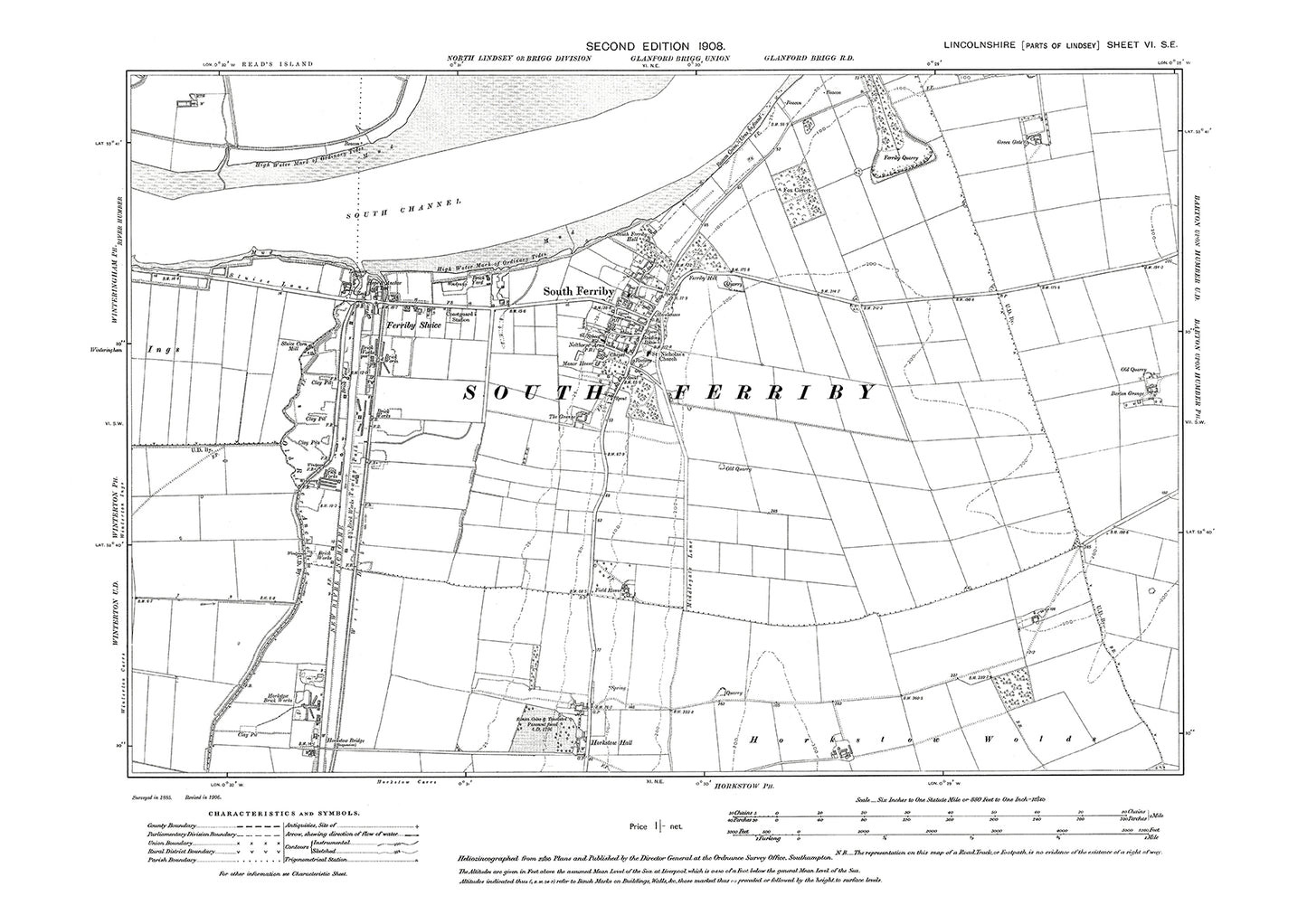 South Ferriby, Lincolnshire in 1908 : 6SE