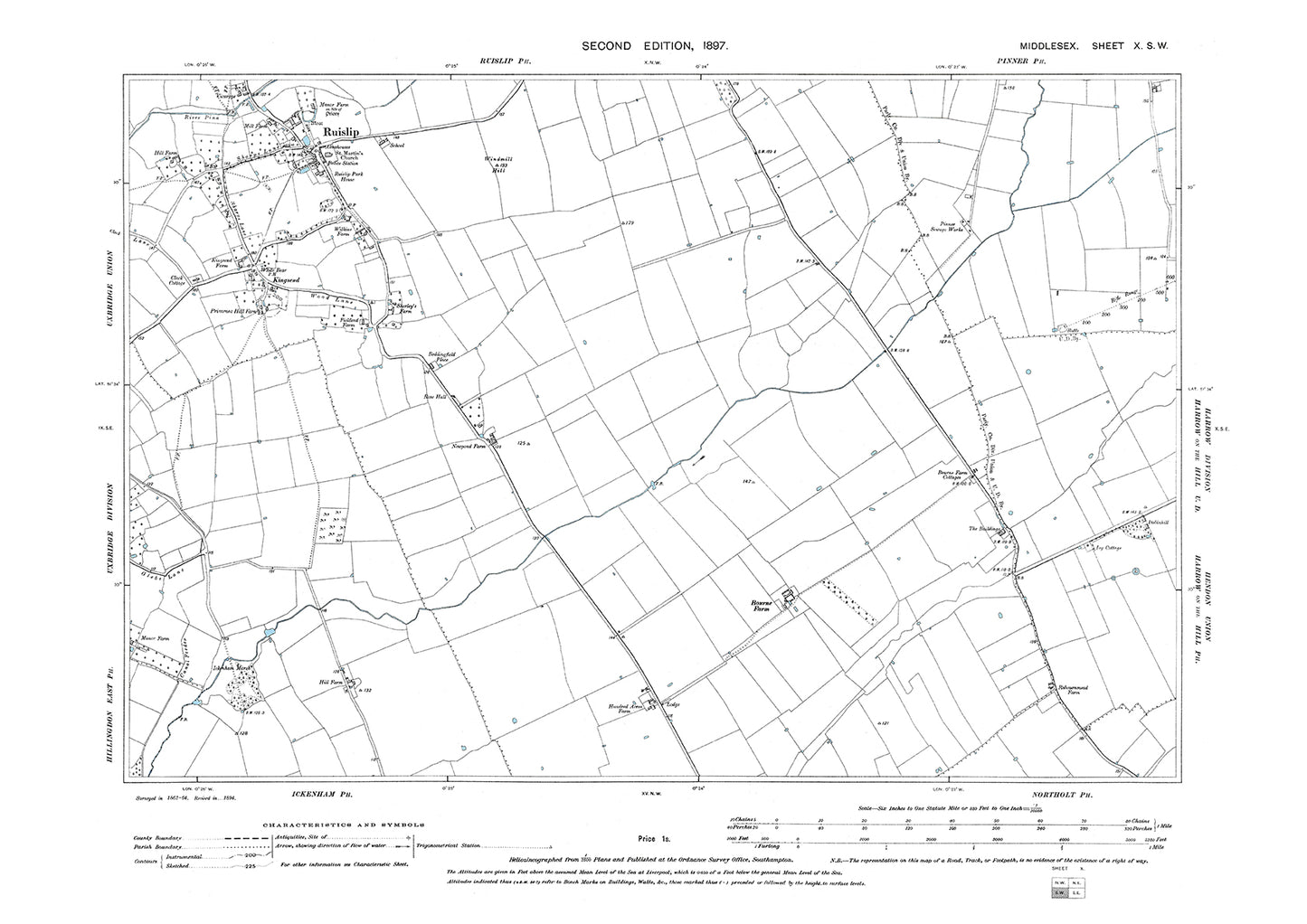 Ruislip, Middlesex in 1897 : 10SW