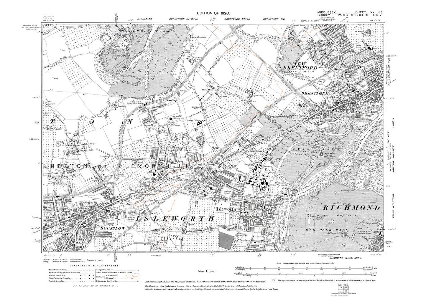Hounslow, Isleworth, Brentford, Middlesex in 1920 : 20NE