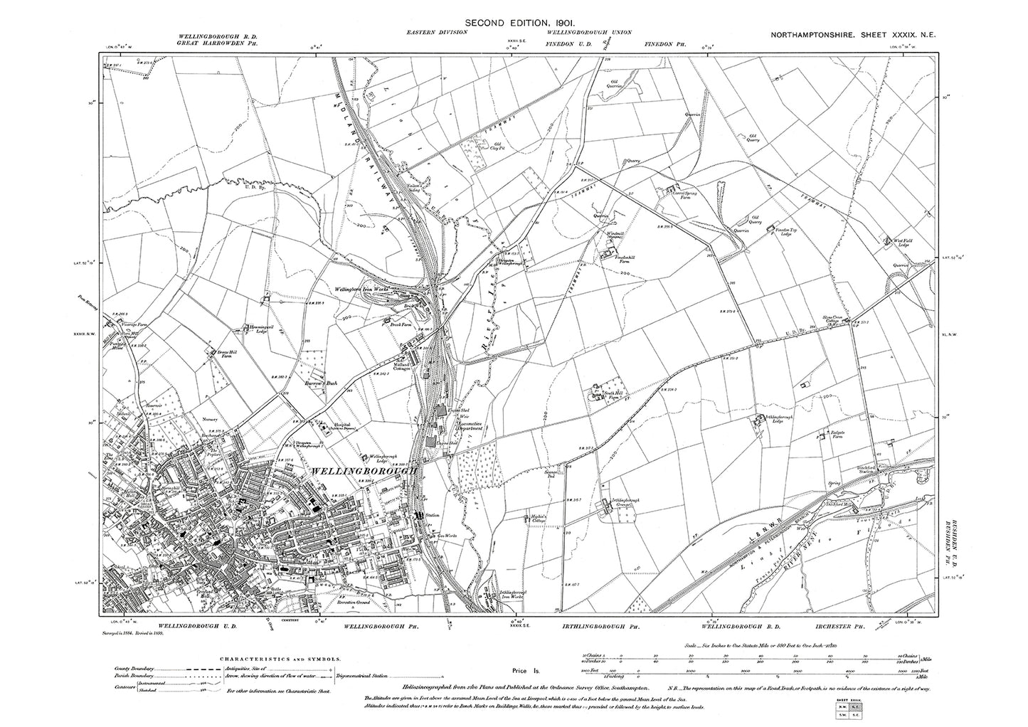 Wellingborough, Northamptonshire in 1901: 39NE