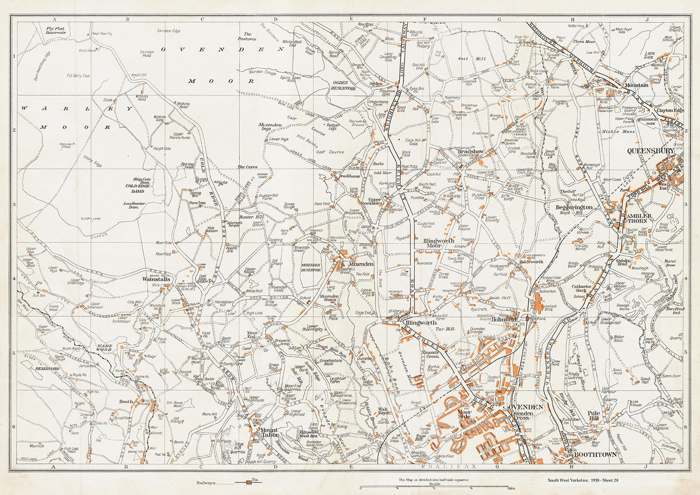 Yorkshire in 1938 Series - Halifax (north) area - YK-28