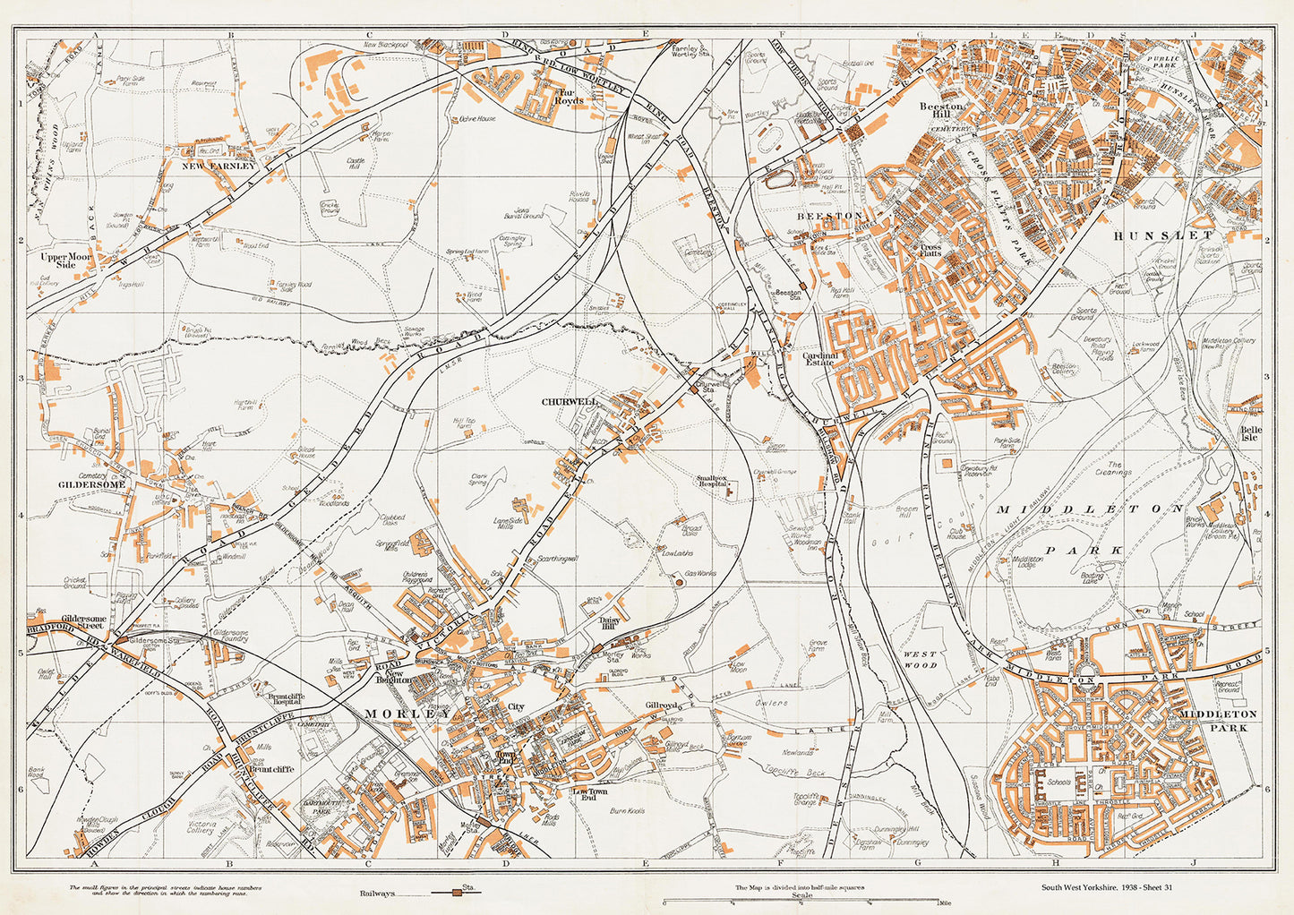Yorkshire in 1938 Series - Leeds (southwest) area - YK-31