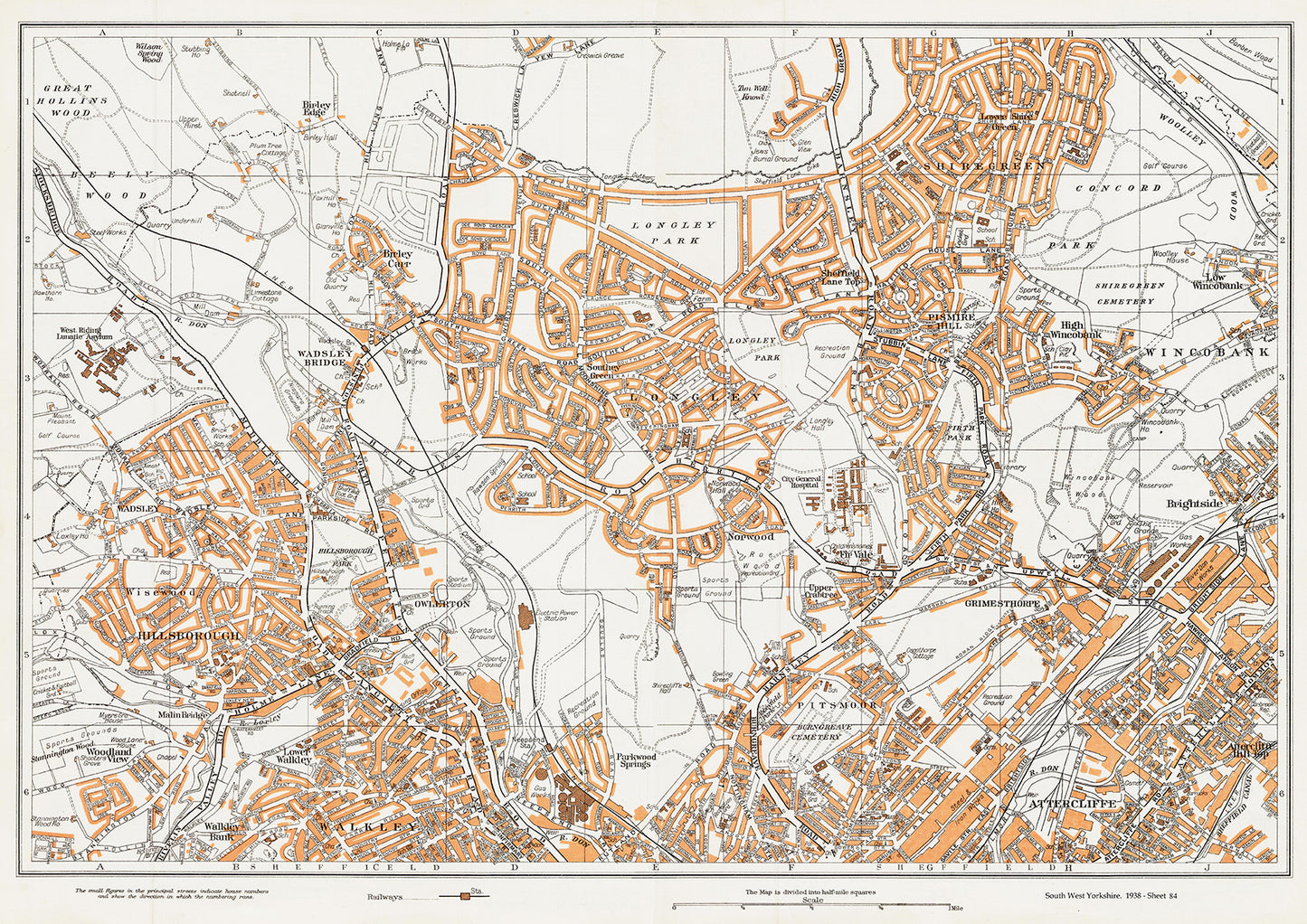 Yorkshire in 1938 Series - Sheffield (north) area - YK-84