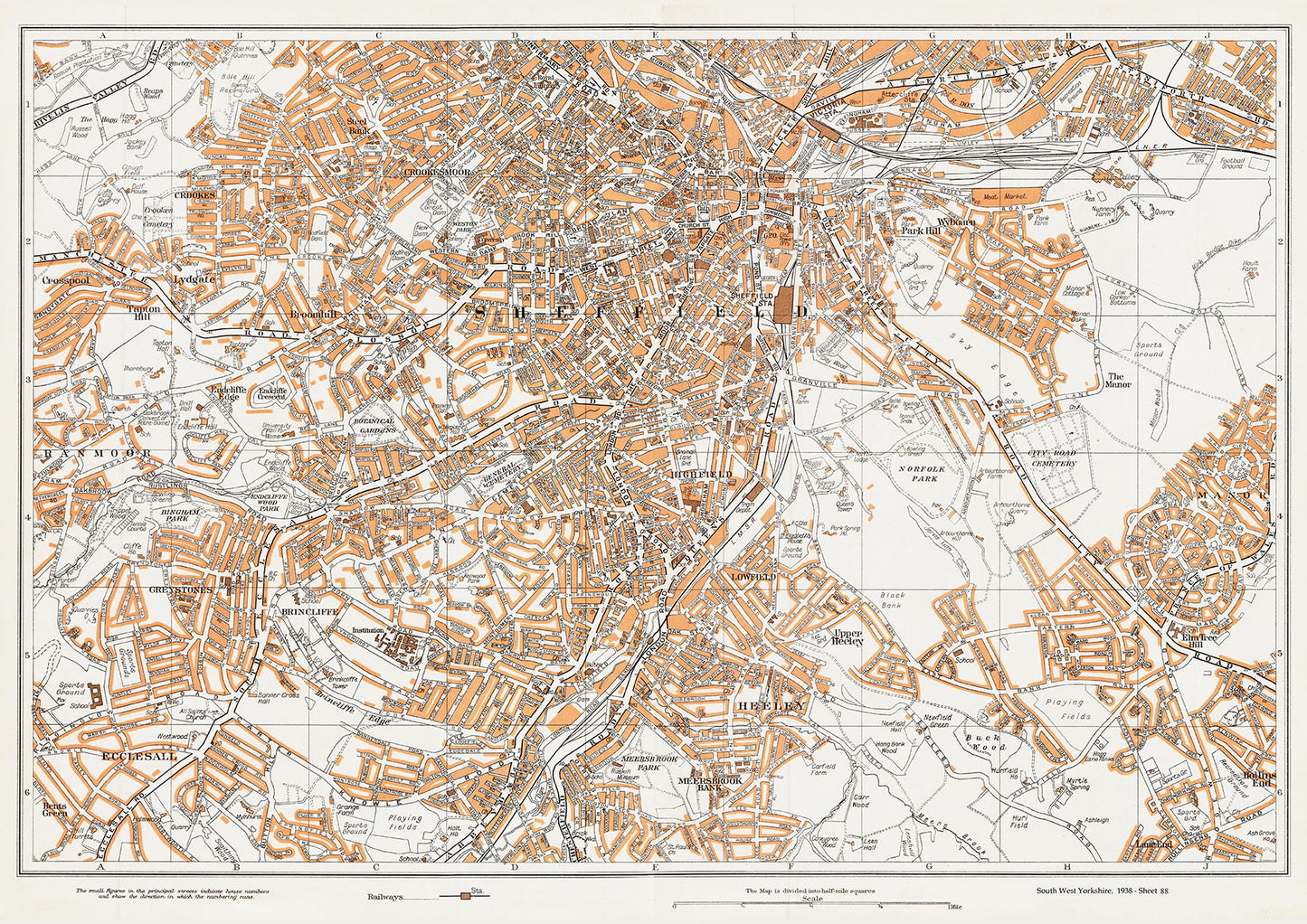 Yorkshire in 1938 Series - Sheffield (central) area - YK-88