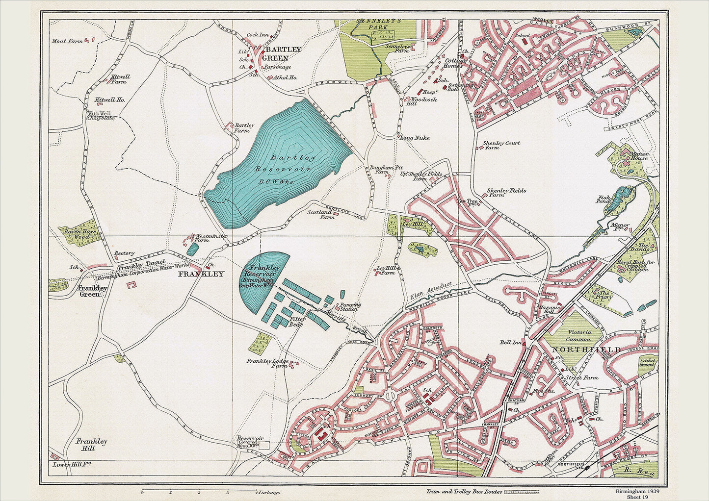 Birmingham in 1939 Series - Frankley, Bartley Green, Northfield area (Bir1939-19)