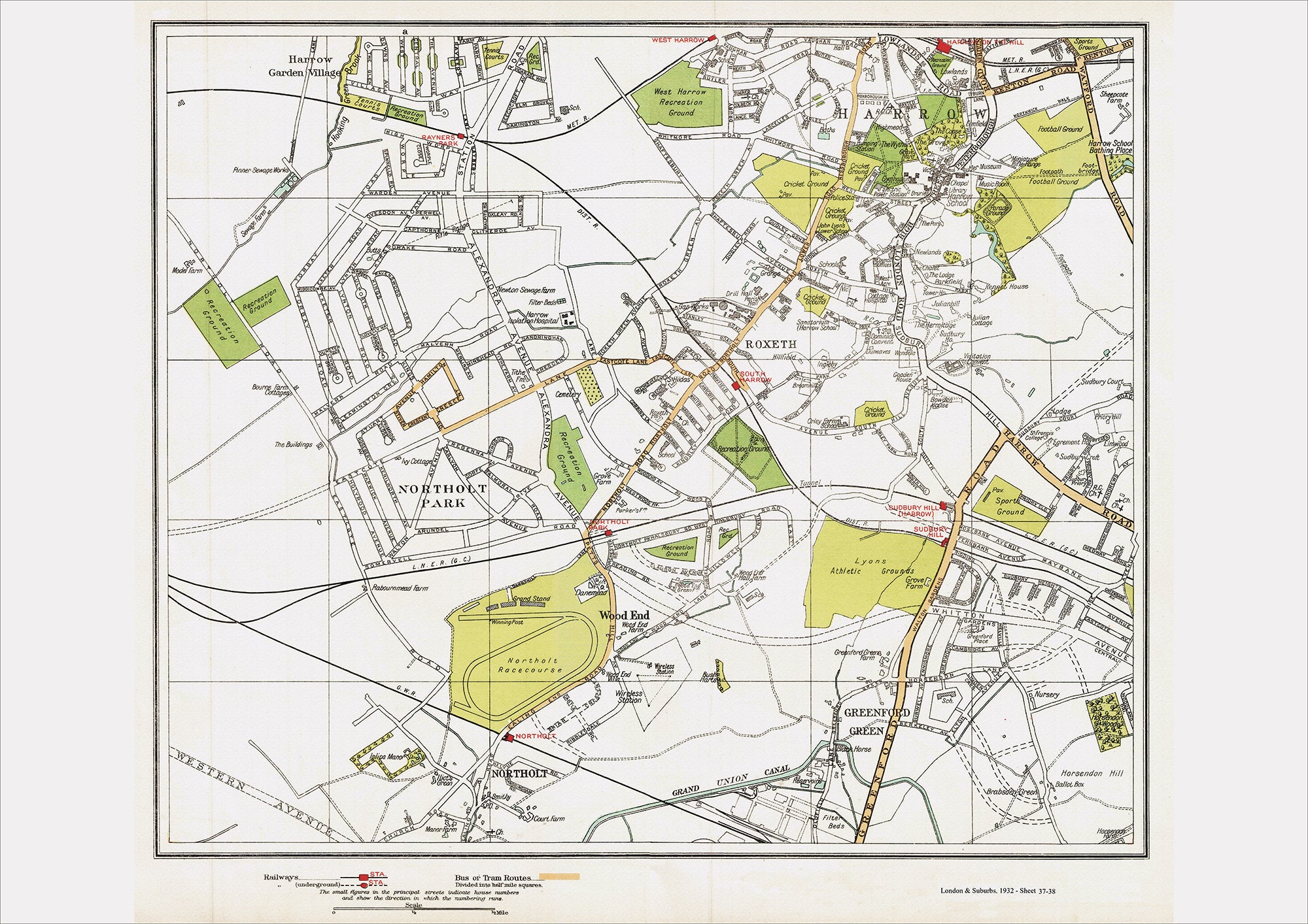 London In 1932 Series Harrow south Roxeth And Northolt Park Area london-in-1932-series-harrow-south-roxeth-and-northolt-park-area