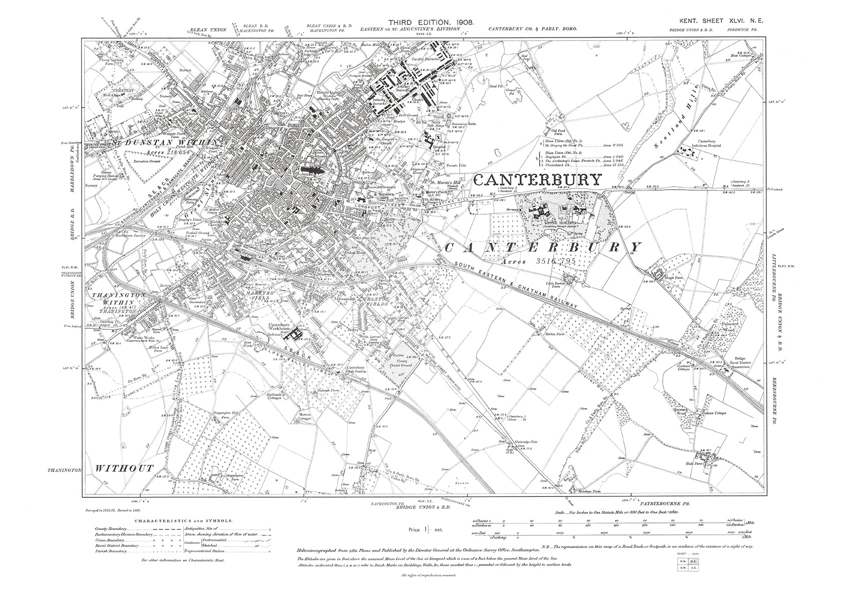 Kent - Old Ordnance Survey maps, 1:10560 scale (6inch to the mile ...