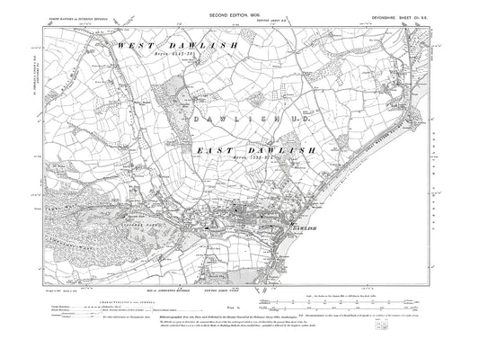 Dawlish, Old Map Devon 1906: 102SE