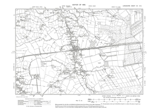 Glazebury - Lancashire in 1908 : 102SE