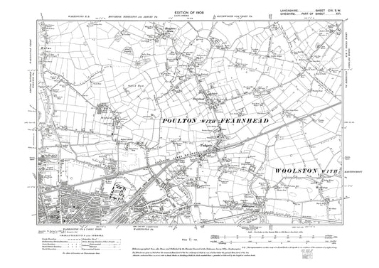 Warrington (northeast), Padgate - Lancashire in 1908 : 109SW