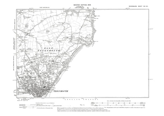 Teignmouth, Old Map Devon 1906: 110NE