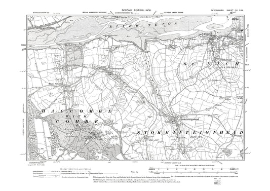 Combeinteignhead, Higher Netherton, Old Map Devon 1906: 110SW