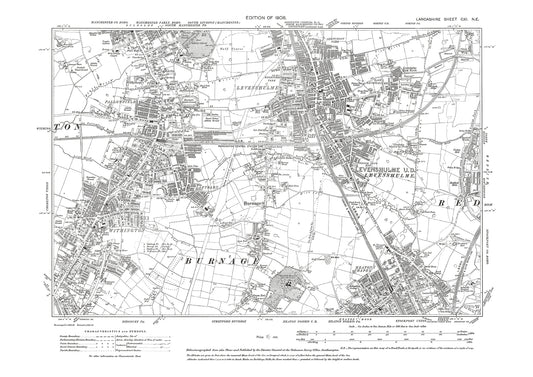 Levenshulme, Withington, Heaton - Lancashire in 1908 : 111NE