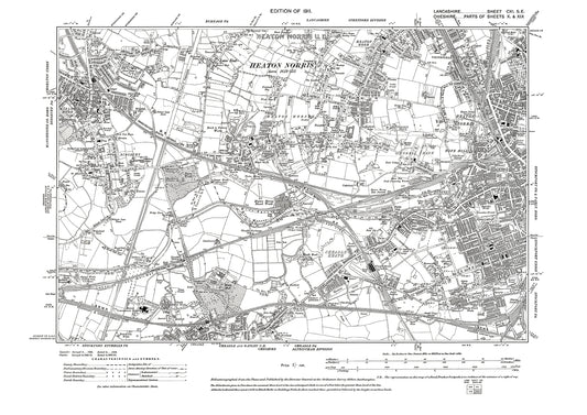 Didsbury (southeast), Heaton Norris - Lancashire in 1911 : 111SE