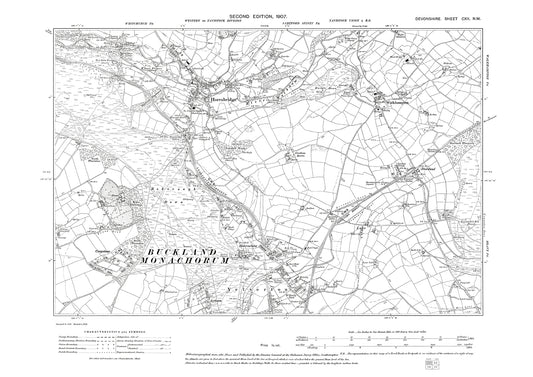 Yelverton, Horrabridge, Walkhampton, Old Map Devon 1907: 112NW