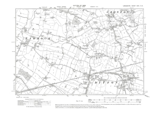 Cronton, Ditton, Hough Green - Lancashire in 1908 : 114NE