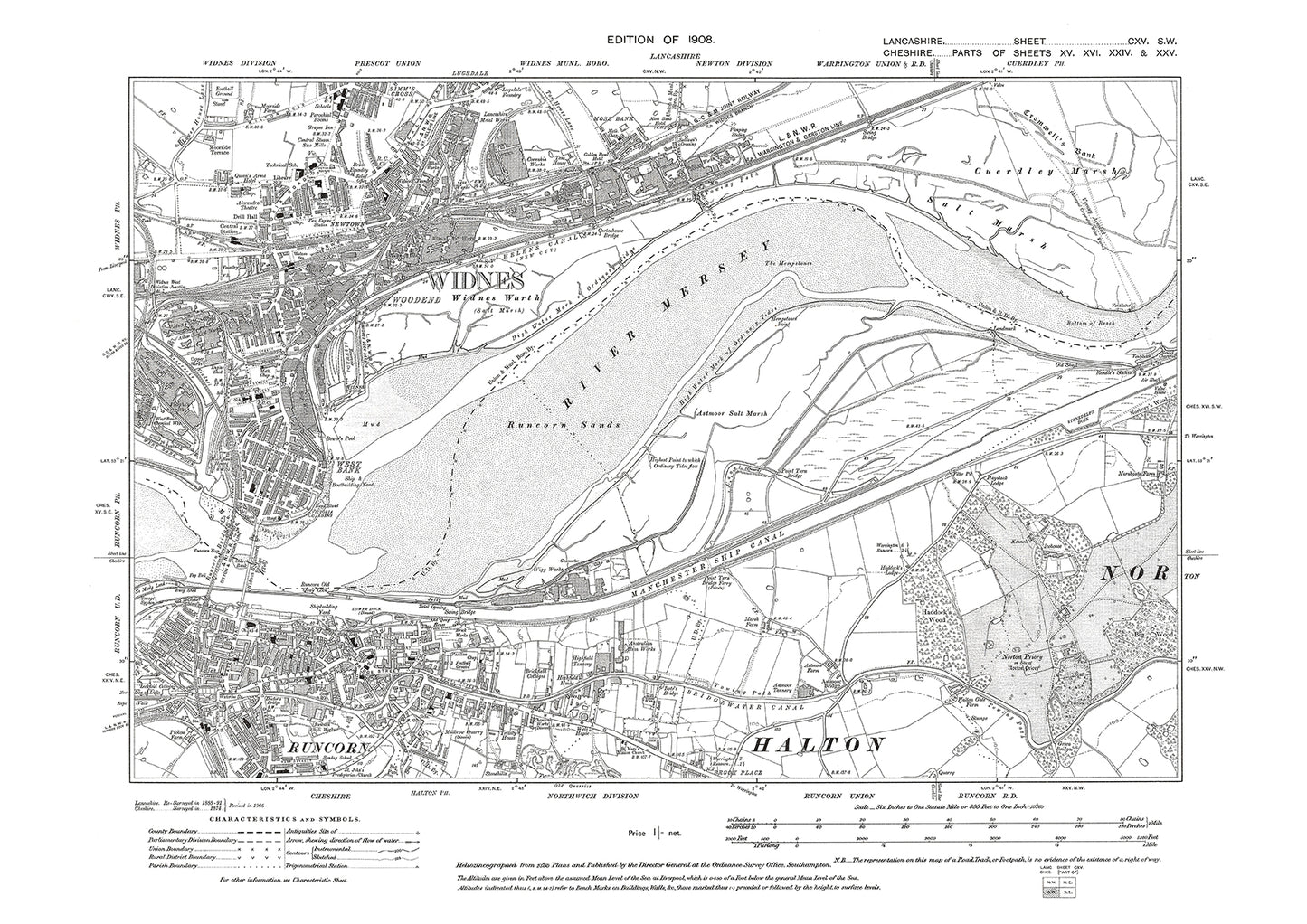 Widnes - Lancashire in 1908 : 115SW