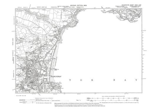 Paignton, Old Map Devon 1906: 122NW