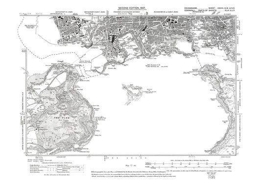 Devonport (south), Plymouth (south) Old Map Devon 1907: 123SW-SE