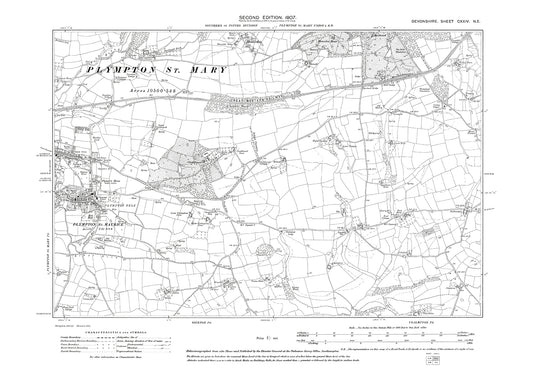 Plympton St Maurice, Old Map Devon 1907: 124NE