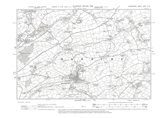 Modbury, Old Map Devon 1906: 125SE