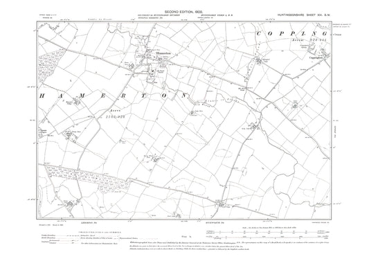 Hamerton - Huntingdonshire in 1902 : 13SW
