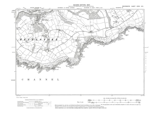 Newton Ferrers (south), Noss Mayo, Old Map Devon 1907: 130SE