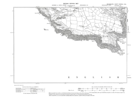 Bolt Head, Old Map Devon 1907: 138NW
