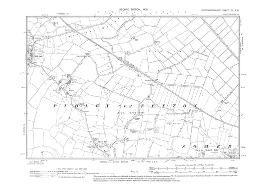 Warboys Mill End, Somersham (northwest) - Huntingdonshire in 1902 : 15SW