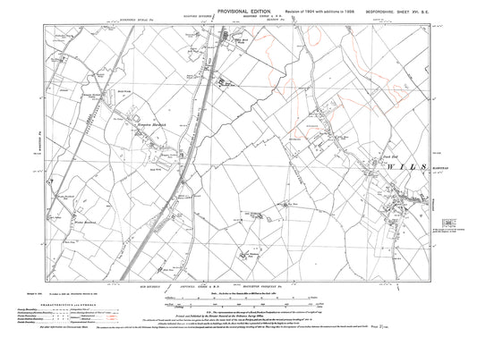 Wilshamstead (west), Kempston Hardwick, old map Bedfordshire 1938: 16SE