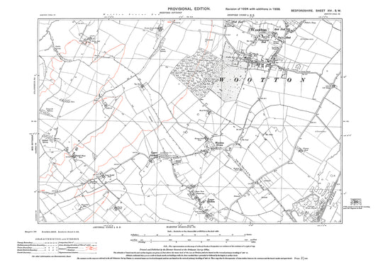 Wootton (south), Wootton Green, Shelton, old map Bedfordshire 1938: 16SW