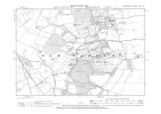 Ickwell Green, Old Warden, old map Bedfordshire 1902: 17SE