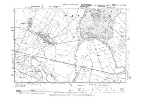 Castor, Ailsworth - Huntingdonshire in 1902 : 2SW