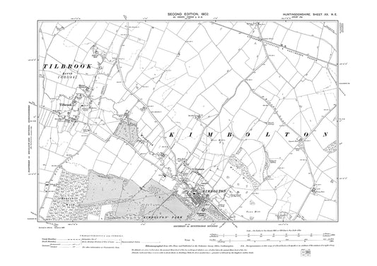 Tilbrook, Kimbolton - Huntingdonshire in 1902 : 20NE