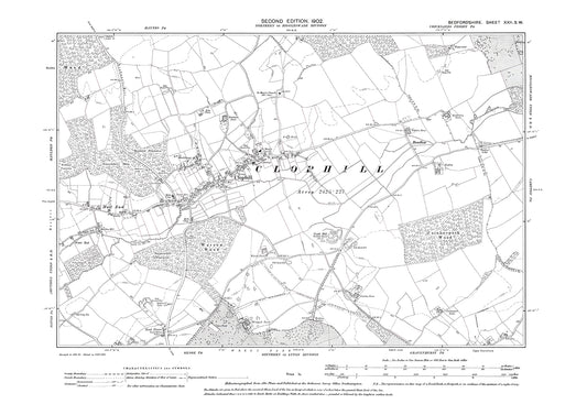 Clophill, old map Bedfordshire 1902: 22SW