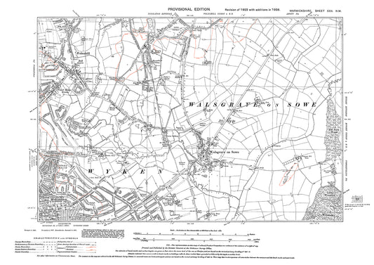 Coventry Stoke Heath, Walsgrave on Sowe, Foleshill, old map Warwickshire 1938: 22NW